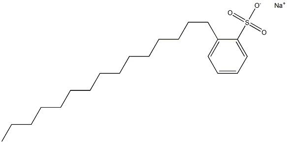 2-ペンタデシルベンゼンスルホン酸ナトリウム 化学構造式