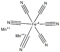 ヘキサシアノ鉄(II)酸マンガン(II) 化学構造式
