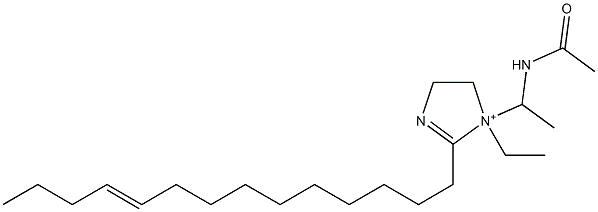 1-[1-(アセチルアミノ)エチル]-1-エチル-2-(10-テトラデセニル)-2-イミダゾリン-1-イウム 化学構造式