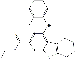 5,6,7,8-Tetrahydro-4-(2-methylphenylamino)[1]benzothieno[2,3-d]pyrimidine-2-carboxylic acid ethyl ester