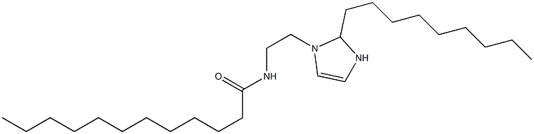 1-(2-ラウロイルアミノエチル)-2-ノニル-4-イミダゾリン 化学構造式