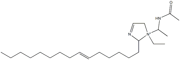 1-[1-(アセチルアミノ)エチル]-1-エチル-2-(6-ペンタデセニル)-3-イミダゾリン-1-イウム 化学構造式