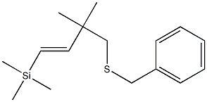 (E)-4-ベンジルチオ-3,3-ジメチル-1-トリメチルシリル-1-ブテン 化学構造式