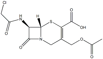 (7R)-7-[[(Chloromethyl)carbonyl]amino]-3-[(acetyloxy)methyl]cepham-3-ene-4-carboxylic acid Structure