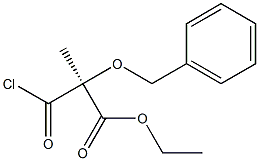 [S,(+)]-2-(ベンジルオキシ)-2-(クロロホルミル)プロピオン酸エチル 化学構造式