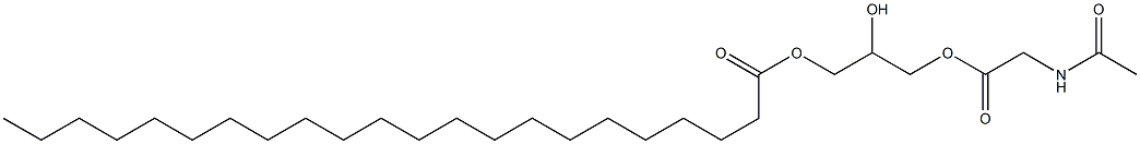 1-[(N-アセチルグリシル)オキシ]-2,3-プロパンジオール3-ドコサノアート 化学構造式