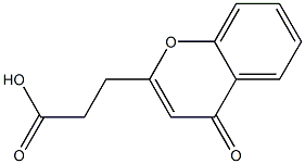 3-(4-オキソ-4H-1-ベンゾピラン-2-イル)プロピオン酸 化学構造式