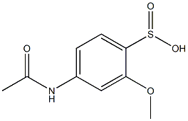 4-(アセチルアミノ)-2-メトキシベンゼンスルフィン酸 化学構造式