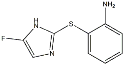 5-フルオロ-2-[[2-[アミノ]フェニル]チオ]-1H-イミダゾール 化学構造式