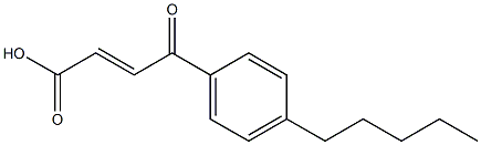 3-(4-ペンチルベンゾイル)アクリル酸 化学構造式