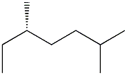 [S,(+)]-2,5-ジメチルヘプタン 化学構造式