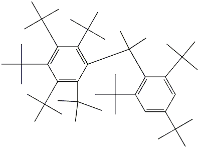 2-(Penta-tert-butylphenyl)-2-(2,4,6-tri-tert-butylphenyl)propane Structure