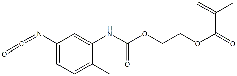 Methacrylic acid 2-[(5-isocyanato-2-methylphenyl)aminocarbonyloxy]ethyl ester Struktur