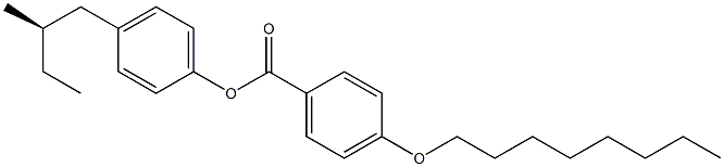 4-(オクチルオキシ)安息香酸4-[(R)-2-メチルブチル]フェニル 化学構造式
