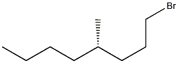 [S,(+)]-1-ブロモ-4-メチルオクタン 化学構造式