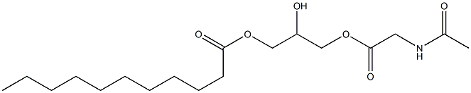 1-[(N-アセチルグリシル)オキシ]-2,3-プロパンジオール3-ウンデカノアート 化学構造式
