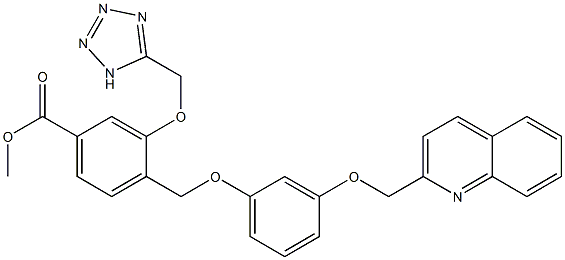 4-[3-(2-Quinolylmethoxy)phenoxymethyl]-3-(1H-tetrazol-5-ylmethoxy)benzoic acid methyl ester