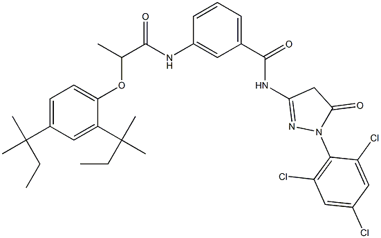 1-(2,4,6-Trichlorophenyl)-3-[3-[2-(2,4-di-tert-pentylphenoxy)propionylamino]benzoylamino]-5(4H)-pyrazolone