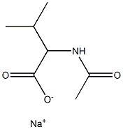 2-アセチルアミノ-3-メチル酪酸ナトリウム 化学構造式