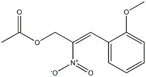 酢酸2-ニトロ-3-[2-メトキシフェニル]-2-プロペニル 化学構造式