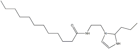 1-(2-ラウロイルアミノエチル)-2-プロピル-4-イミダゾリン 化学構造式