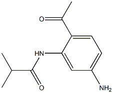 N-(2-アセチル-5-アミノフェニル)-2-メチルプロパンアミド 化学構造式