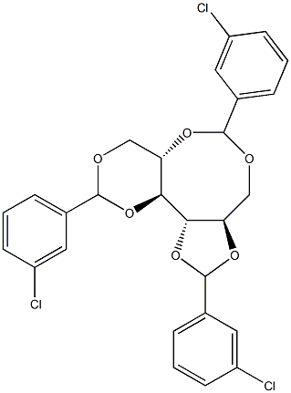 1-O,5-O:2-O,3-O:4-O,6-O-Tris(3-chlorobenzylidene)-L-glucitol