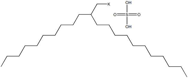 Sulfuric acid 2-decyltridecyl=potassium salt