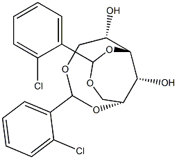 1-O,5-O:3-O,6-O-Bis(2-chlorobenzylidene)-D-glucitol Struktur