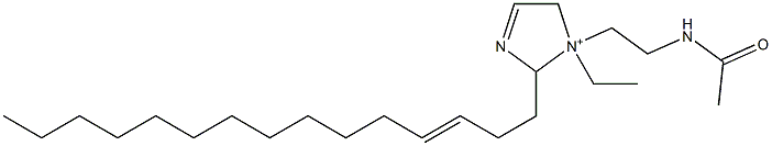 1-[2-(アセチルアミノ)エチル]-1-エチル-2-(3-ペンタデセニル)-3-イミダゾリン-1-イウム 化学構造式