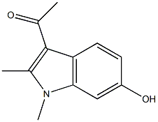 3-アセチル-1,2-ジメチル-1H-インドール-6-オール 化学構造式