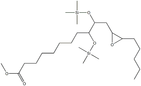 11-(3-ペンチルオキシラニル)-9,10-ビス(トリメチルシロキシ)ウンデカン酸メチル 化学構造式