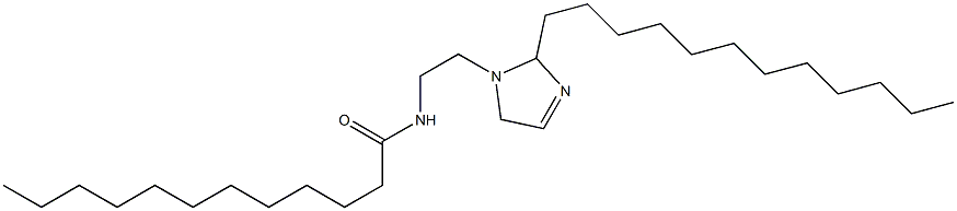 1-(2-ラウロイルアミノエチル)-2-ドデシル-3-イミダゾリン 化学構造式