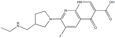 6-Fluoro-1,4-dihydro-4-oxo-7-(3-ethylaminomethyl-1-pyrrolidinyl)-1,8-naphthyridine-3-carboxylic acid