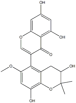 3-[(3,4-Dihydro-3,8-dihydroxy-6-methoxy-2,2-dimethyl-2H-1-benzopyran)-5-yl]-5,7-dihydroxy-4H-1-benzopyran-4-one