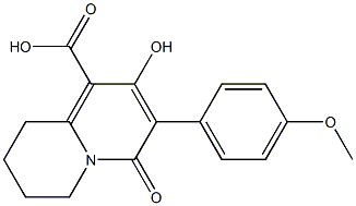 6,7,8,9-Tetrahydro-2-hydroxy-4-oxo-3-(4-methoxyphenyl)-4H-quinolizine-1-carboxylic acid
