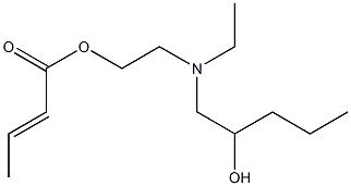 (E)-2-Butenoic acid 2-[N-ethyl-N-(2-hydroxypentyl)amino]ethyl ester Structure