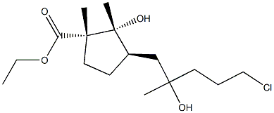 (1S,2R,3R)-2-Hydroxy-3-(5-chloro-2-hydroxy-2-methylpentyl)-1,2-dimethylcyclopentane-1-carboxylic acid ethyl ester
