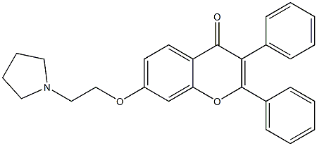 2,3-Diphenyl-7-[2-(pyrrolidin-1-yl)ethoxy]-4H-1-benzopyran-4-one|