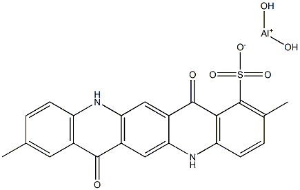 5,7,12,14-Tetrahydro-2,9-dimethyl-7,14-dioxoquino[2,3-b]acridine-1-sulfonic acid dihydroxyaluminum salt