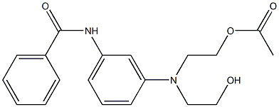 3'-[N-(2-アセトキシエチル)-N-(2-ヒドロキシエチル)アミノ]ベンズアニリド 化学構造式