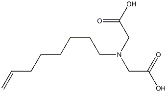 (7-オクテニル)イミノ二酢酸 化学構造式