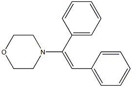 4-[(E)-1,2-ジフェニルエテニル]モルホリン 化学構造式
