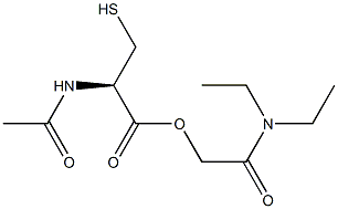 N-アセチル-L-システイン2-ジエチルアミノ-2-オキソエチル 化学構造式