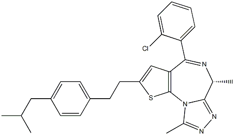 (6R)-4-(2-Chlorophenyl)-2-[2-[4-(2-methylpropyl)phenyl]ethyl]-6,9-dimethyl-6H-thieno[3,2-f][1,2,4]triazolo[4,3-a][1,4]diazepine|