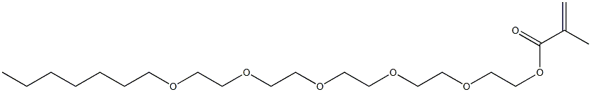 メタクリル酸2-[2-[2-[2-(2-ヘプチルオキシエトキシ)エトキシ]エトキシ]エトキシ]エチル 化学構造式