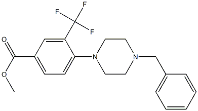 4-(4-Benzyl-piperazin-1-yl)-3-trifluoromethyl-benzoic acid methyl ester Structure