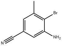 3-AMINO-4-BROMO-5-METHYLBENZONITRILE, 1002761-99-0, 结构式