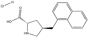 反式-4-(1-萘基甲基)-L-脯氨酸盐酸盐, , 结构式