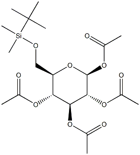 1,2,3,4-Tetra-O-acetyl-6-O-(tert-butyldimethylsilyl)-b-D-glucopyranose